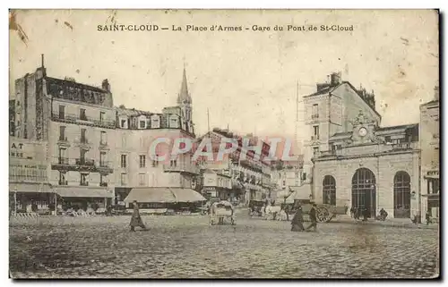 Ansichtskarte AK Parc de Saint Cloud La Place d armes Gare Du Pont de St Cloud