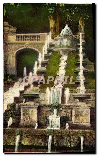 Cartes postales Parc de Saint Cloud Les grandes eaux Detail de la grande cascade