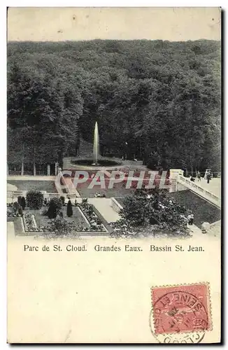 Cartes postales Parc de Saint Cloud Grandes Eaux Bassin St Jean
