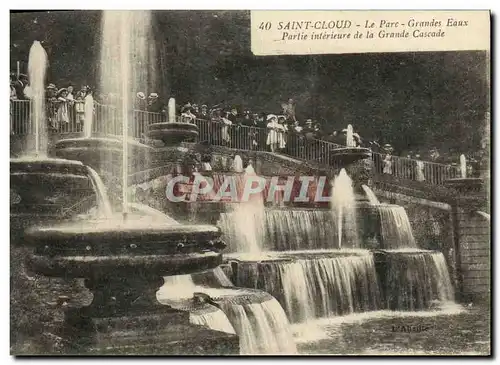 Ansichtskarte AK Parc de Saint Cloud Grandes Eaux Partie Interiure de la Grande Cascade