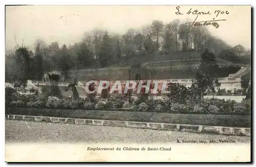 Cartes postales Parc de Saint Cloud Emplacement du Chateau