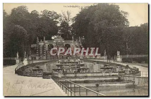 Cartes postales Parc de Saint Cloud La cascade