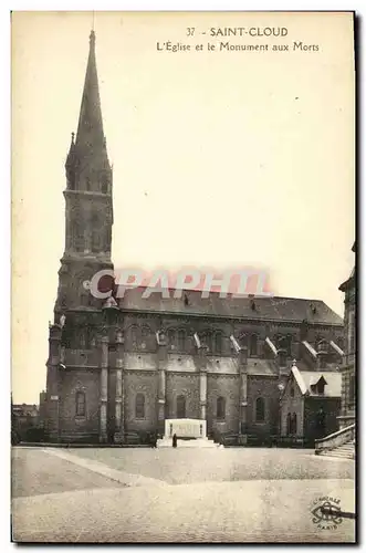 Cartes postales Saint Cloud L Eglise et le Monument aux Morts