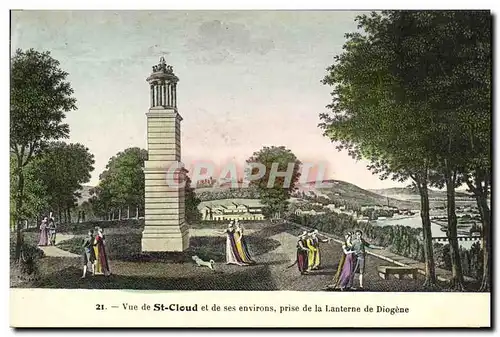Cartes postales Parc de Saint Cloud et de Ses Environs Prise de la Lanterne de Diogene