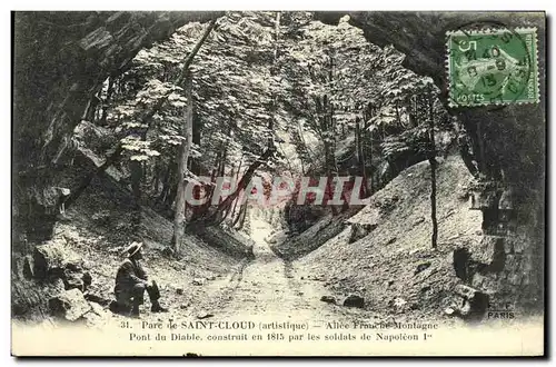 Cartes postales Parc de Saint Cloud Allee Franche Montagne Pont du diable