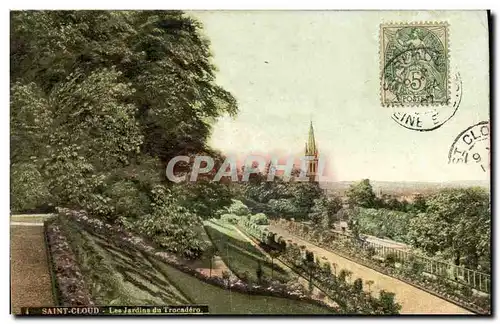 Cartes postales Saint Cloud Les jardins du Trocadero