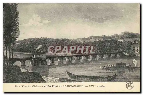 Cartes postales Parc de Saint Cloud Vue Du Chateau au 17eme
