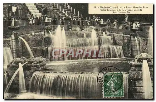 Cartes postales Parc de Saint Cloud Le Grandes Eaux Partie Inferieure de la Grande Cascade Les grenouilles