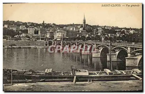 Cartes postales Parc de Saint Cloud Vue Generale Bateau peniche