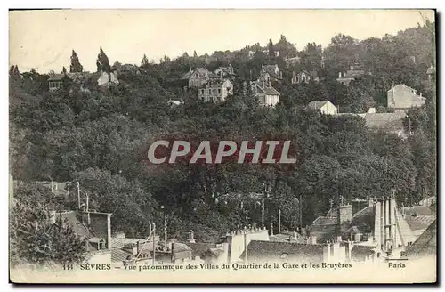 Cartes postales Sevres Vue panoramique des villas du quartier de la gare et les Bruyeres