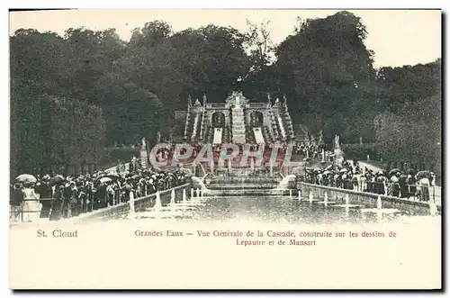 Ansichtskarte AK Saint Cloud Grande Eaux Vue generale de la Cascade Construite Sur les Dessins de Lepautre et de