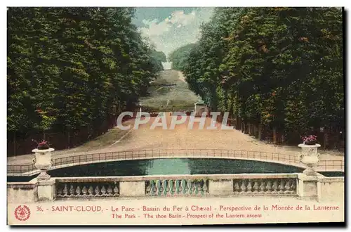 Cartes postales Saint Cloud Le Parc Bassin du Fer a Cheval Perspective de la montee de la Lanterne