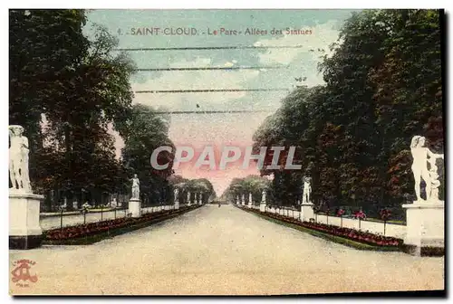 Cartes postales Saint Cloud Le Parc Allees des Statues