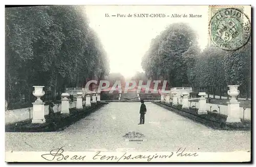 Cartes postales Saint Cloud Le Parc Allee de Marne