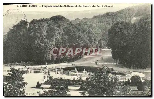 Cartes postales Saint Cloud Emplacement du Chateau et du Bassin du Fer a Cheval