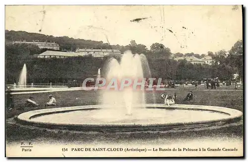 Ansichtskarte AK Saint Cloud Parc De Le Bassin de la Pelouse a la Grande Cascade