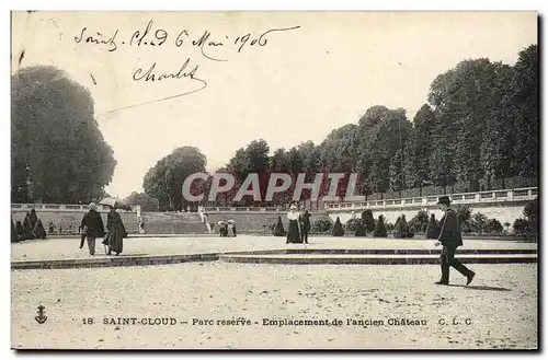 Ansichtskarte AK Saint Cloud Parc Reserve Emplacement de L Ancien Chateau