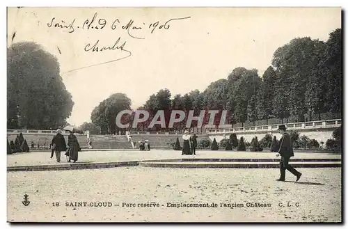 Cartes postales Saint Cloud Parc Reserve Emplacement de L Ancien Chateau