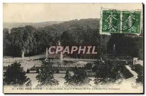 Cartes postales Saint Cloud Le Bassin Jean et le Bassin du Fer a Cheval