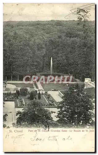 Cartes postales Saint Cloud Parc de Grandes Eaux Le Bassin de St Jean