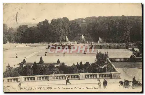 Cartes postales Saint Cloud Le Parterre et L Allee du Fer a Cheval