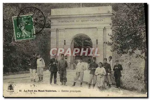 Cartes postales Le Fort du Mont Valerien Entree Principale Militaria Soldats