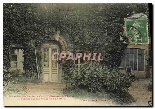 Cartes postales Mont Valerien Vu du chateau des Landes detruit par les Prussiens en 1871