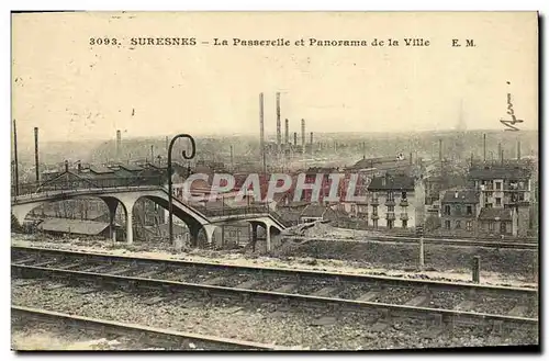 Ansichtskarte AK Suresnes La Passerelle et Panorama de la Ville