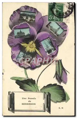 Cartes postales Suresnes Une pensee fleurs