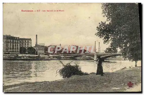 Cartes postales Suresnes La Seine et le pont