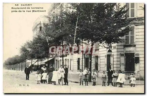 Cartes postales Clichy Boulevard de Lorraine Pres de la Rue Martissot Enfants