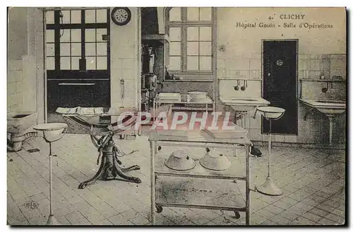 Cartes postales Clichy Hopital Gouin Salle d operations Chirurgie
