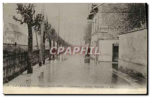 Ansichtskarte AK Colombes Crue de la Seine Avenue Menelotte