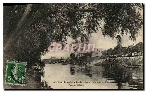 Cartes postales Courbevoie Ile de la Latte Un coin de l ile Vue artistique