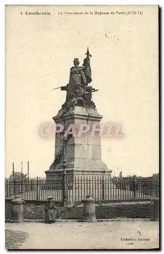 Ansichtskarte AK Courbevoie Le Monument de la Defense de Paris 1870 1871 Militaria