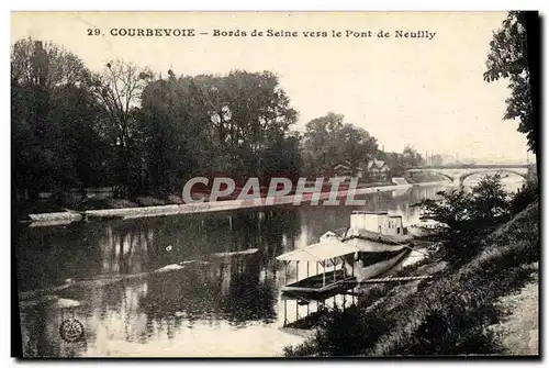 Cartes postales Courbevoie Bords de Seine Vers le Pont de Neuilly