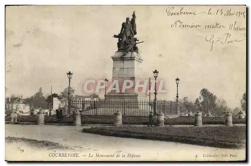 Ansichtskarte AK Courbevoie Le Monument de la Defense Militaria