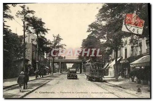 Cartes postales Courbevoie Boulevard de Courbevoie Station des tramways