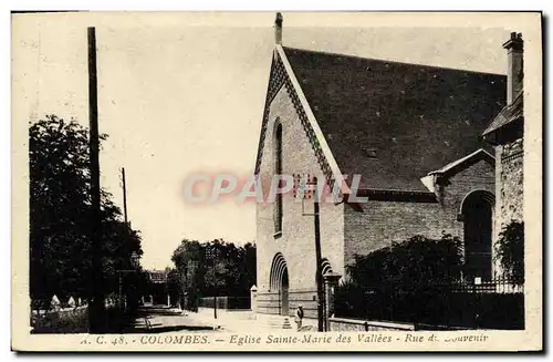 Ansichtskarte AK Colombes Eglise Sainte Marie des Vallees Rue du souvenir