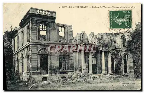 Cartes postales Issy Les Moulineaux Ruines de L Ancien Chateau detruit en 1870 Militaria