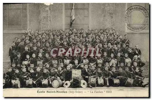 Ansichtskarte AK Ecole Saint Nicolas La Fanfare 1913 Enfants TOP