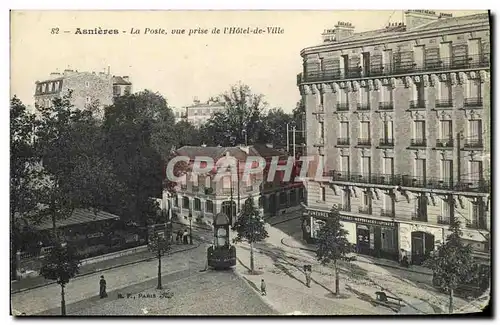 Cartes postales Asnieres La Poste vue prise de l Hotel de Ville
