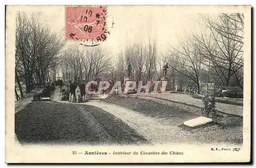 Cartes postales Asnieres Interieur du Cimetiere des Chiens