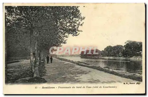 Ansichtskarte AK Asnieres Promenade du bord de l eau Cote de Courbevoie