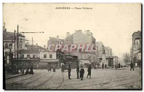 Cartes postales Asnieres Place Voltaire