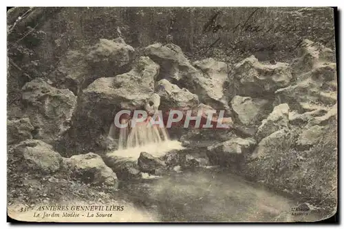 Ansichtskarte AK Asnieres Gennevilliers Le Jardin Moderne La Source