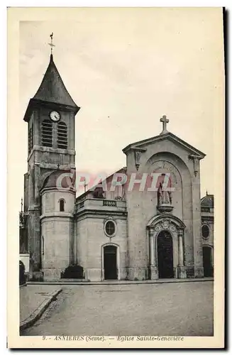 Ansichtskarte AK Asnieres Eglise Sainte Genevieve