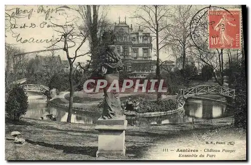 Cartes postales Asnieres Chateau Pouget Ensemble du Parc