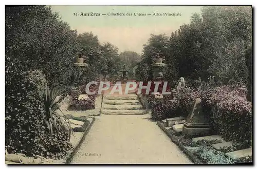 Cartes postales Asnieres Cimetiere des Chiens Allee Principale