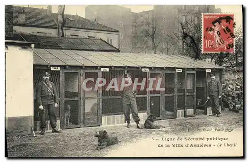 Cartes postales Ligue de Securite Publique de la Ville d Asnieres Le Chenil Chiens